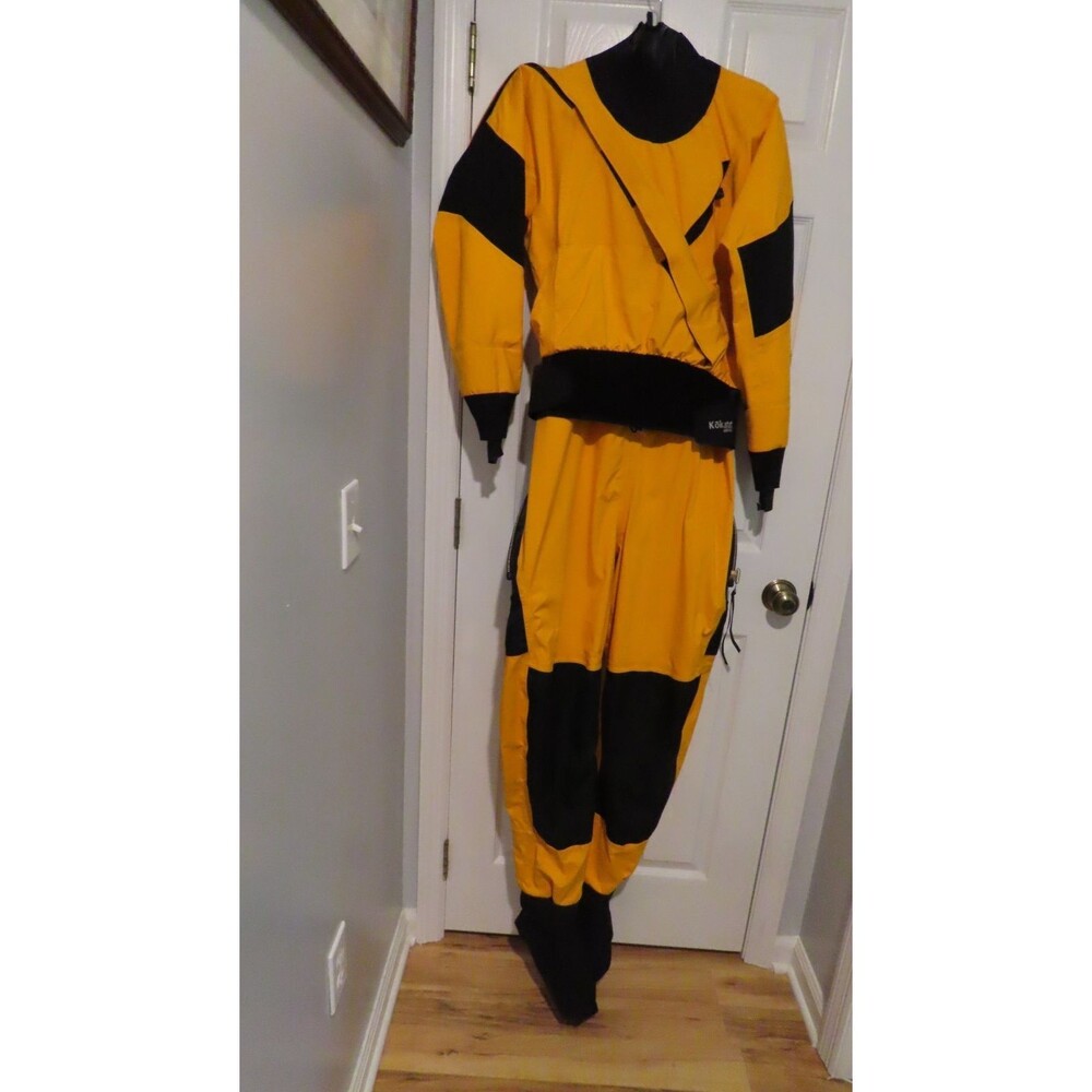 Kokatat Gore-Tex Women Dry Suit Yellow/Black- size WLS- replaced seals